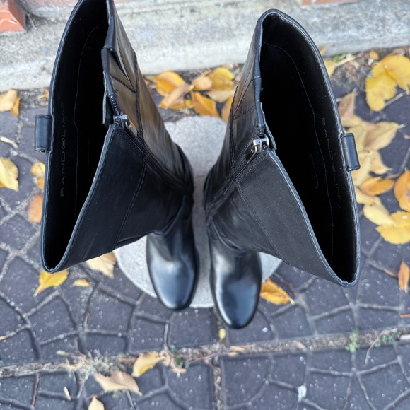 Y2K Classic black knee high leather riding boots - Picture 7 of 14